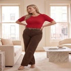 Button Ribbed Knit Pullover Sweater image number 2
