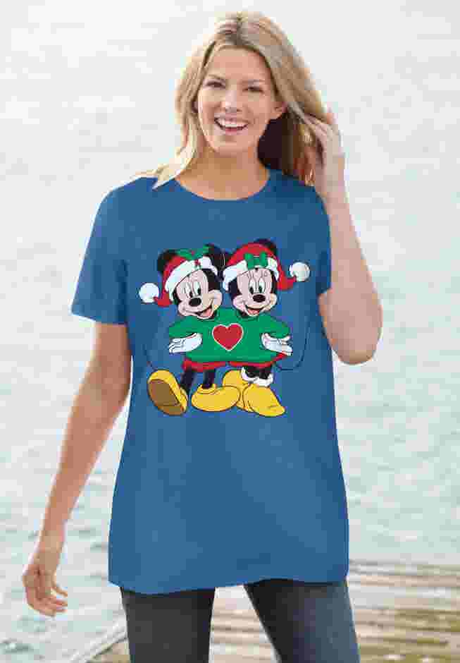 Disney Mickey Minnie Xmas Tee image number 0