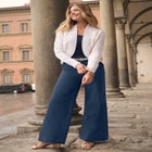 Cable Knit Open-Front Shrug Sweater image number null