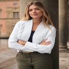 Cable Knit Open-Front Shrug Sweater image number null