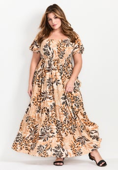 Sophia Shirred Bodice Maxi Dress