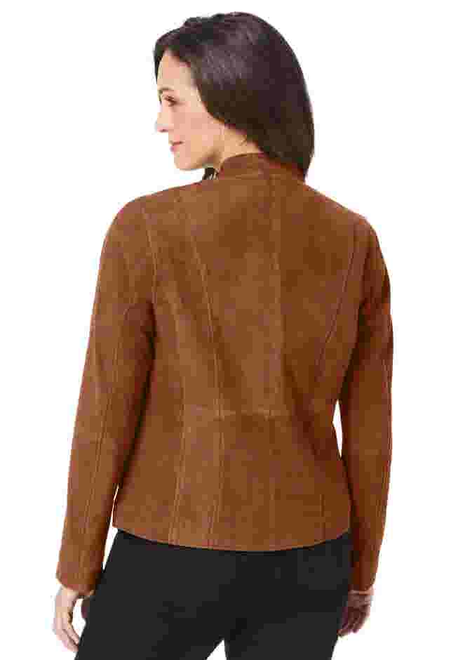 Suede Zip-Front Jacket image number 1