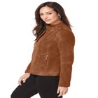 Suede Zip-Front Jacket image number null