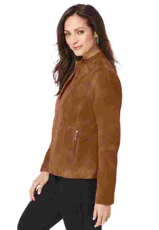 Suede Zip-Front Jacket image number 2