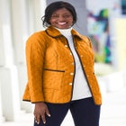 Snap-Front Quilted Coat image number null