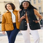 Snap-Front Quilted Coat image number null