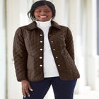 Snap-Front Quilted Coat image number null