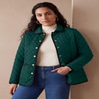 Snap-Front Quilted Coat image number null