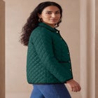 Snap-Front Quilted Coat image number null