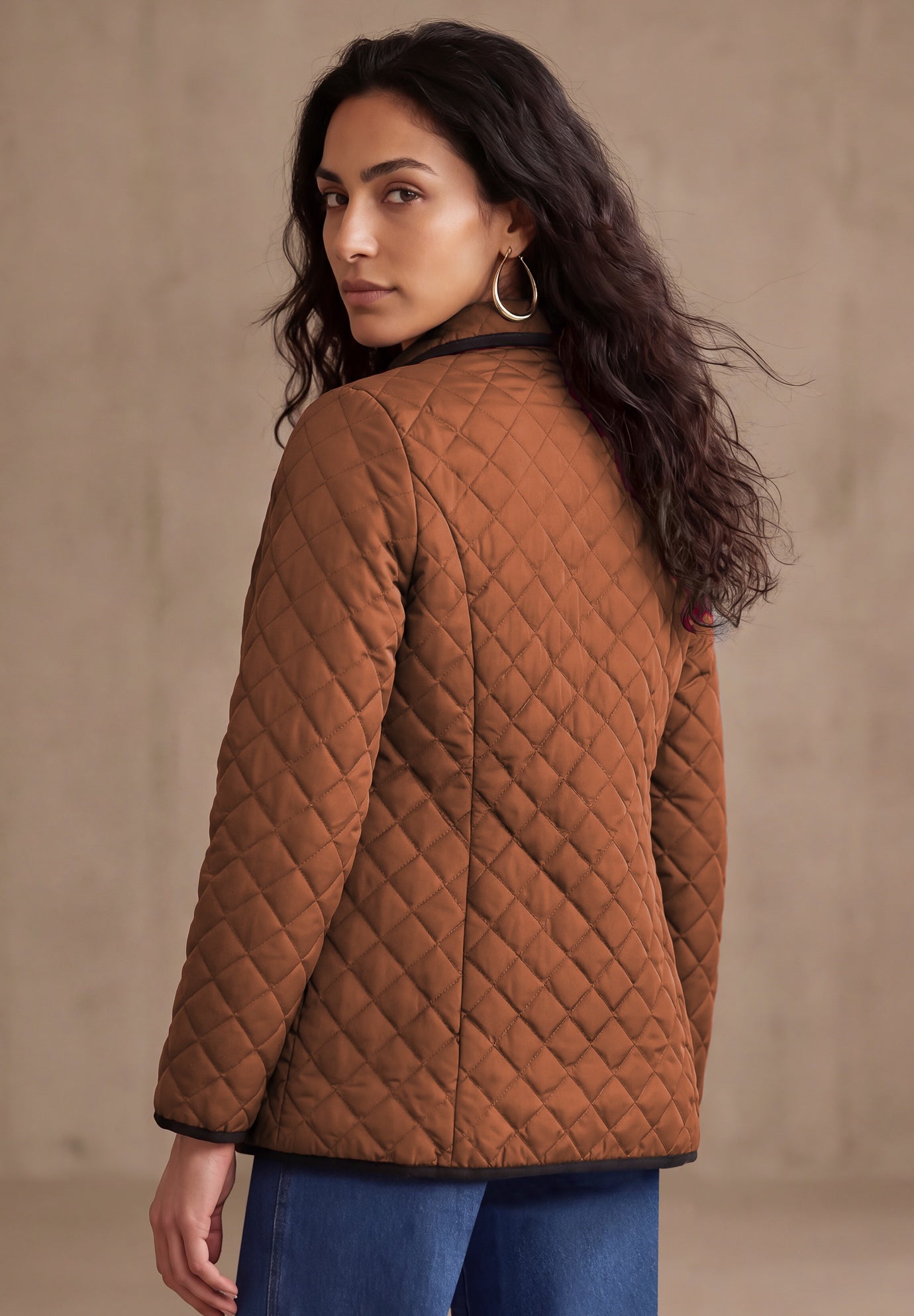 Snap-Front Quilted Coat image number 2