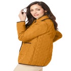 Snap-Front Quilted Coat image number null