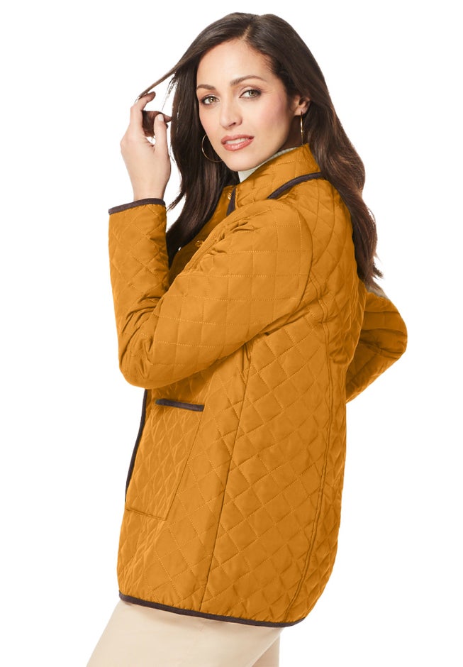 Snap-Front Quilted Coat image number 2