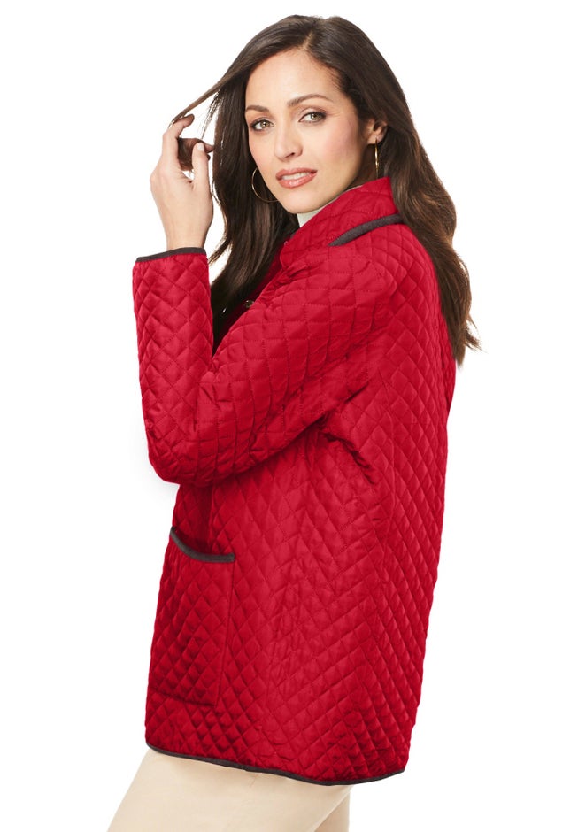 Snap-Front Quilted Coat image number 2