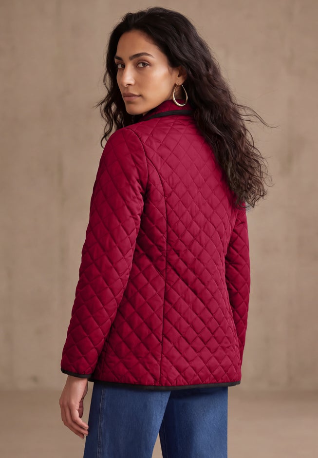 Snap-Front Quilted Coat image number 1