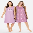 2-Pack Sleeveless Sleepshirt image number null