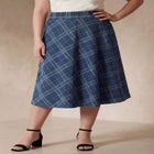 Comfort Waist Stretch Denim Swing Skirt image number 0