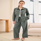 ADJUSTABLE WAIST BUTTON FRONT JACKET image number null