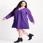 Paloma Blouson Pleated Sleeve Shift Dress image number 2