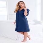 Short Hooded Sweatshirt Robe image number null