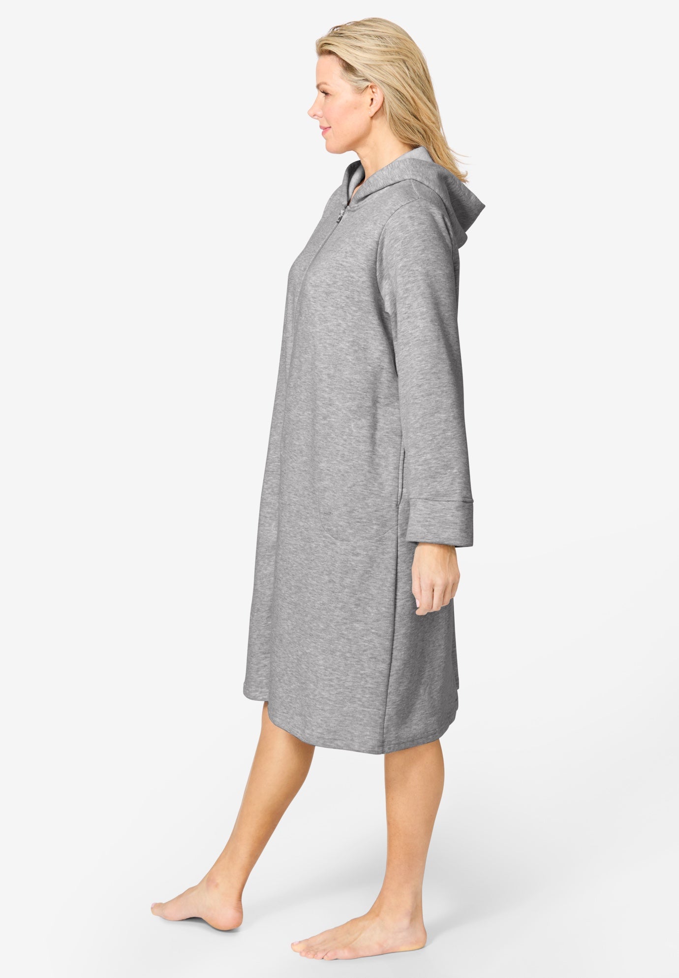 Short Hooded Sweatshirt Robe image number 2