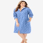 Short Hooded Sweatshirt Robe image number null