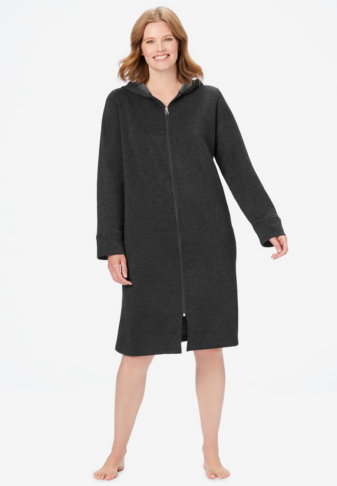 Short Hooded Sweatshirt Robe image number 0