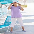 Perfect Short-Sleeve V-Neck Tee image number null