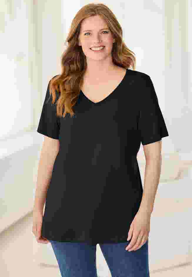 Perfect Short-Sleeve V-Neck Tee image number 0