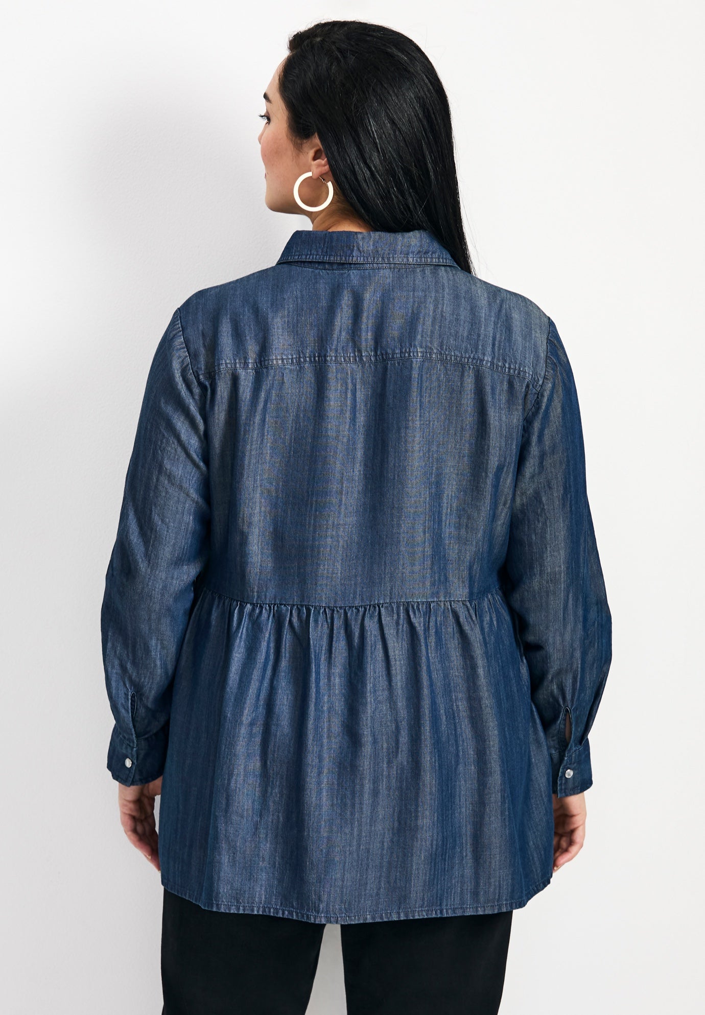Denim Tiered Shirt image number 1