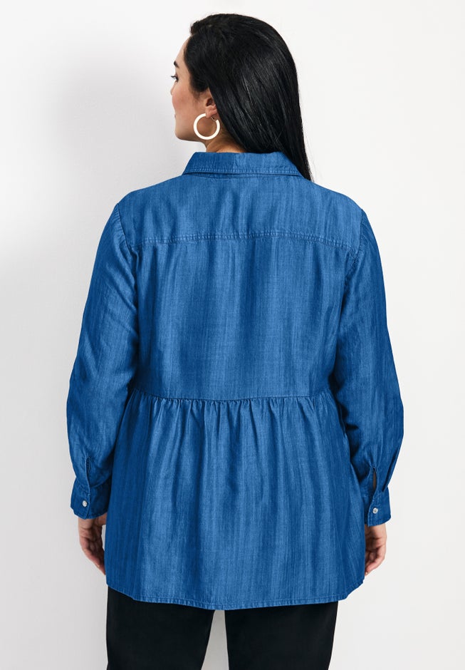 Denim Tiered Shirt image number 1