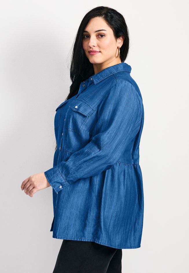 Denim Tiered Shirt image number 2