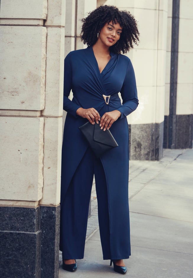 Glamour Wrap Front Jumpsuit image number 3