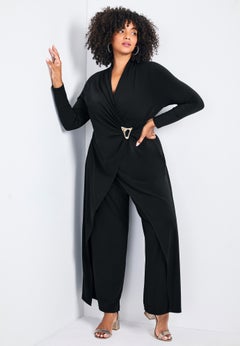 Glamour Wrap Front Jumpsuit