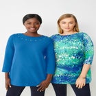 Stretch Cotton Boatneck Tunic image number null