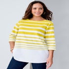 Stretch Cotton Boatneck Tunic image number null