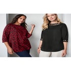 Stretch Cotton Boatneck Tunic image number null