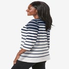 Stretch Cotton Boatneck Tunic image number null