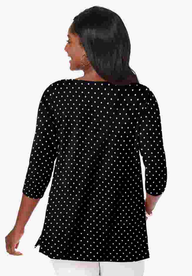 Stretch Cotton Boatneck Tunic image number 2