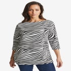 Stretch Cotton Boatneck Tunic image number null