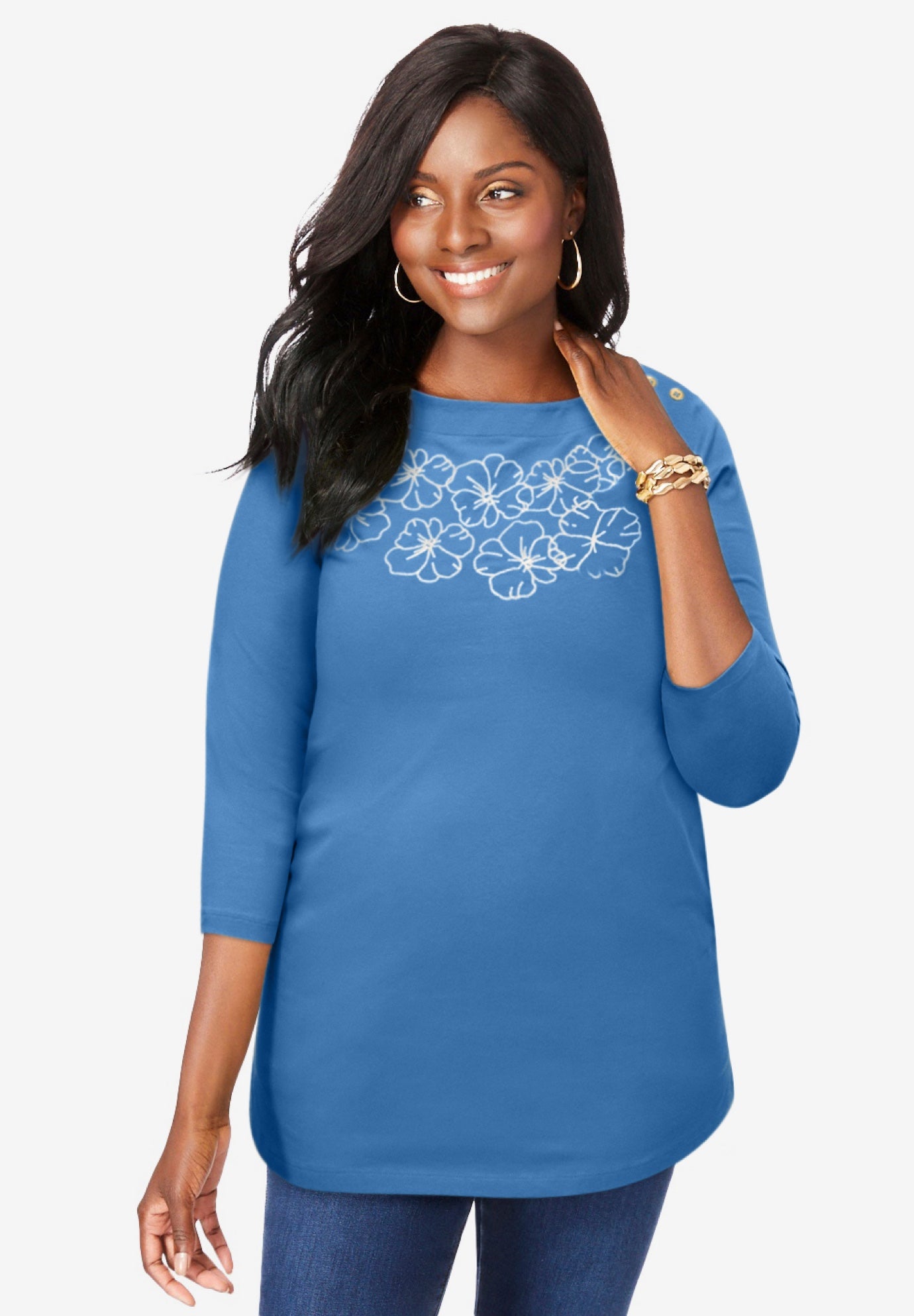 ジェシカロンドン レディース Tシャツ トップス Jessica London Women's Plus Size Stretch Lace Tunic 送料無料 ジェシカロンドン レディース Tシャツ トップス Jessica