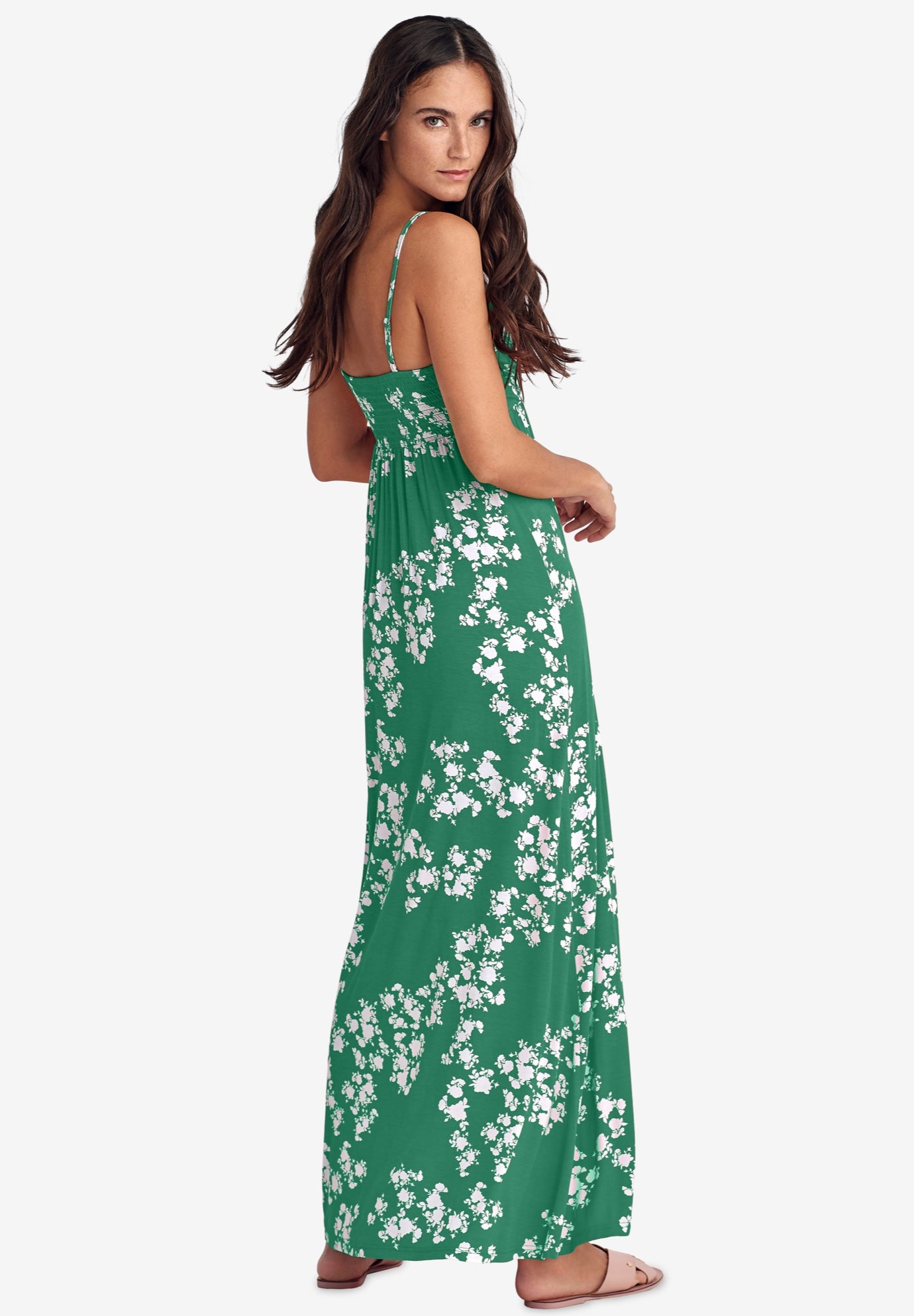 Stretch Knit Surplice Tank Maxi Dress image number 1