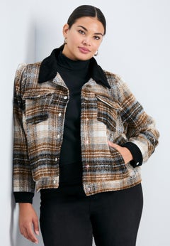 Joss Plaid Cropped Jacket