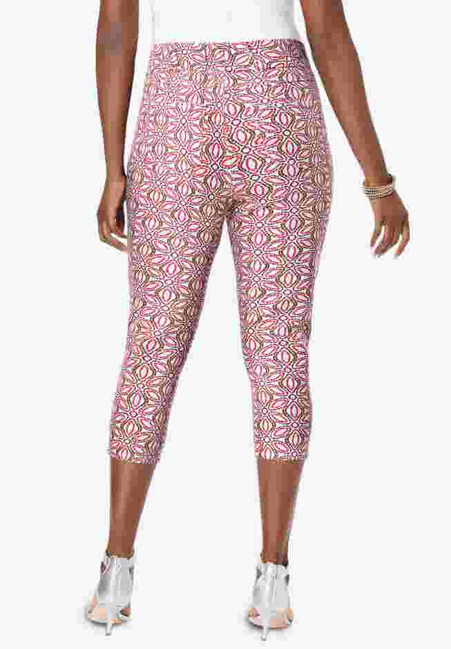 Comfort Waist Stretch Denim Capris image number 1