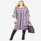 Bell Sleeve Shift Dress image number null