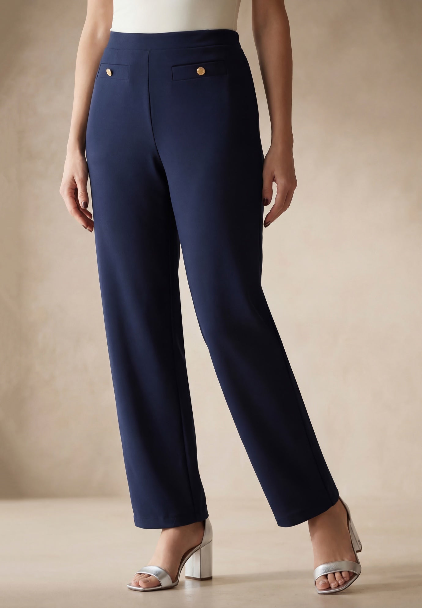 Stretch Knit Crepe Sailor Trouser image number 0