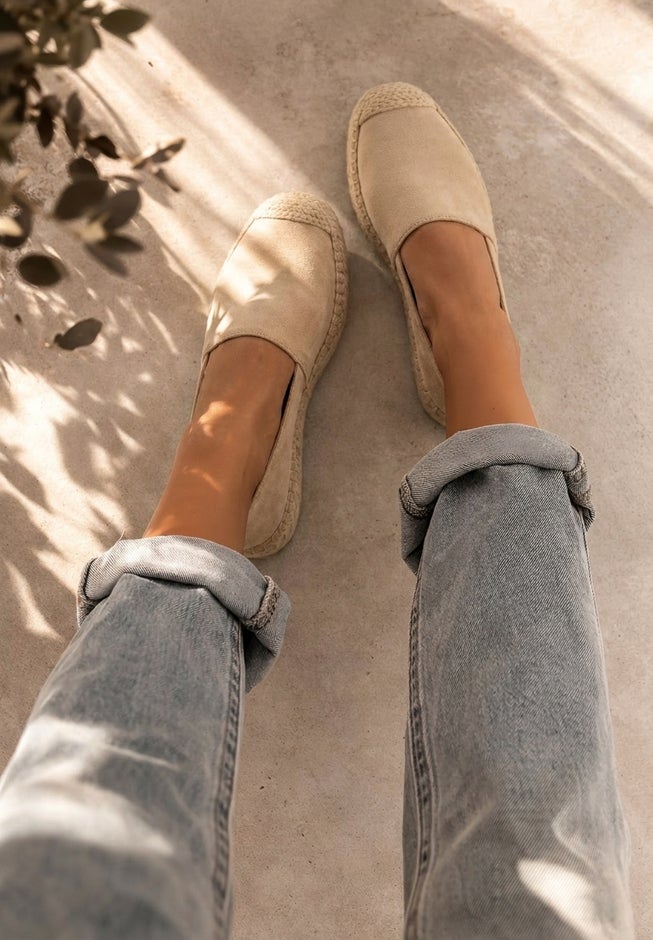 Faux Suede Slip-On Espadrille Flats image number 3