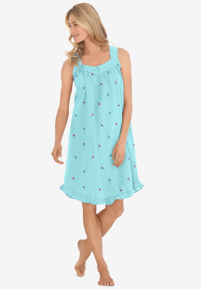 Short Embroidered Nightgown image number null
