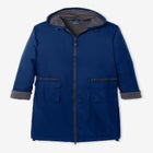 Plus Size Knee Length Hooded Nylon Jacket image number 4