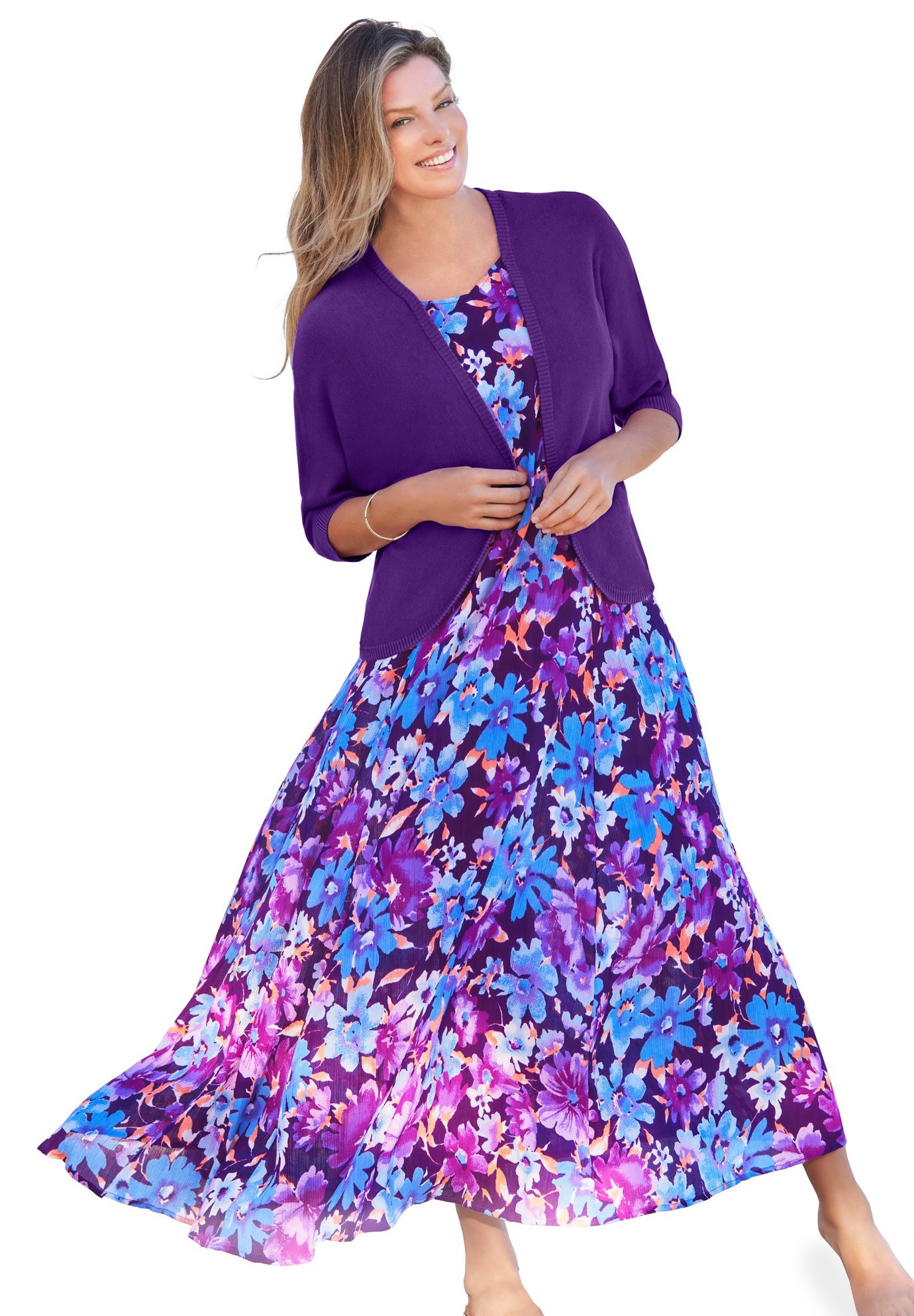 Sleeveless Crinkle Dress image number 4