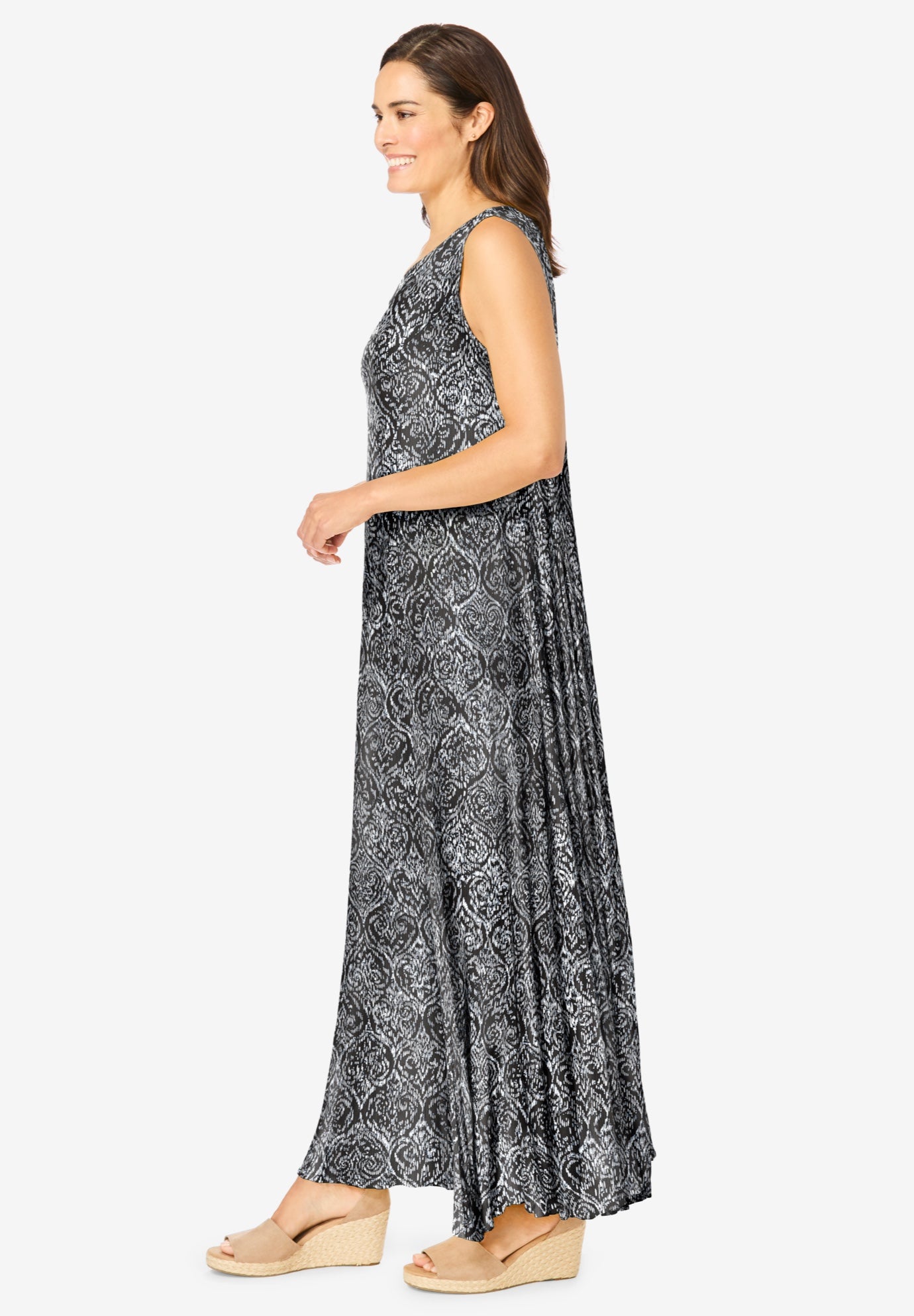 Sleeveless Crinkle Dress image number 3
